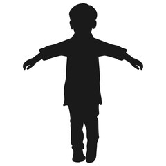 cute little boy silhouette