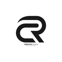 Cr modern initial creative unique shape monogram logo inspiration