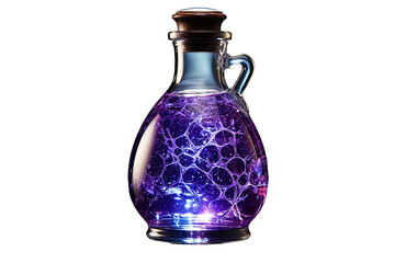 elixir of fantasy games for a bottle isolated PNG Background. Generative Ai.