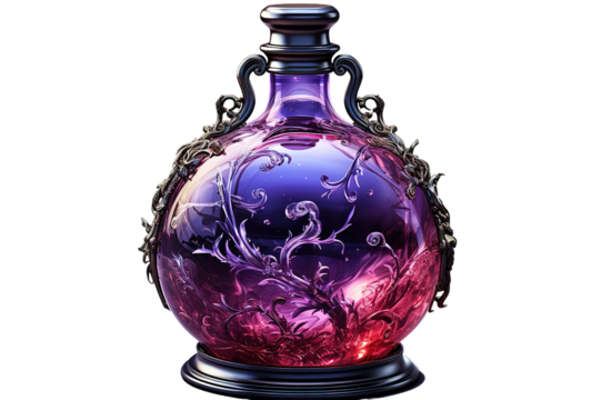 elixir of fantasy games for a bottle isolated PNG Background. Generative Ai. - Powered by Adobe