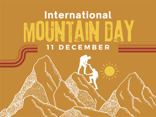 international mountain day vector illustration design