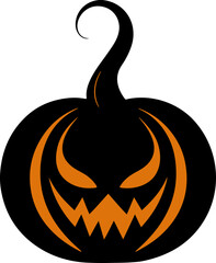 Halloween pumpkin icon vector illustration