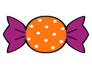 ハロウィンのキャンディーのイラスト素材