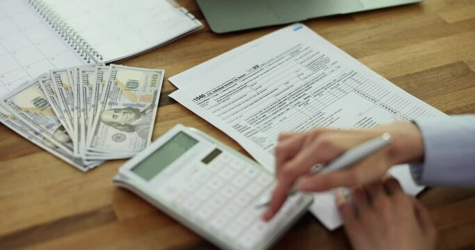 Use 1040 calculator and personal tax form W9 to calculate amount. Planning to pay taxes
