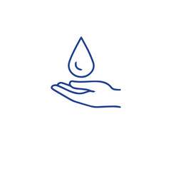 Hand washing line icon