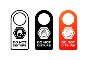 Do not disturb labels. Different styles, do not disturb labels. Vector icons