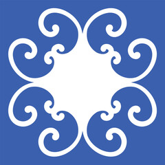 Pattern blue and white.Original traditional Portuguese and Spain decor.Seamless pattern tile with Victorian motives.Ceramic tile in talavera style. Ornamental blue and white patterns for any decor.