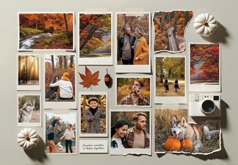 Autumn Fall Photo Collage Layout