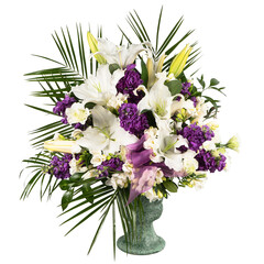 beatiful flowers in a decorative vase