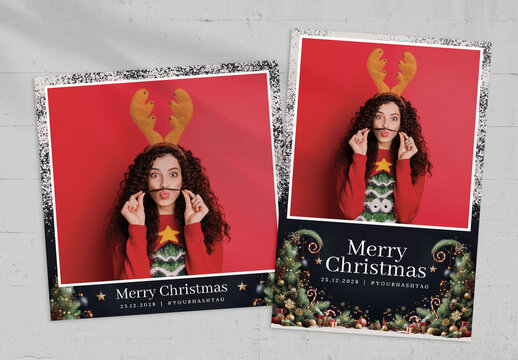 Merry Christmas Photo Card Layout