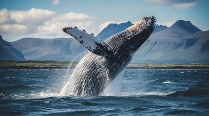 humpback whale in the sea 
