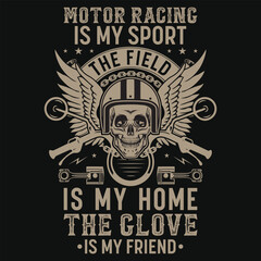 Best motorcycle racing typography vintage graphics tshirt design