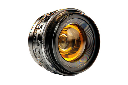 Sleek Prime Camera Lens with Superior Optics Isolated on Transparent Background