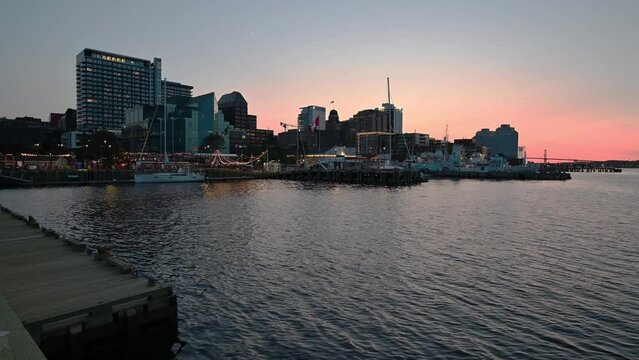 Halifax Nova Scotia Harbour Front Sunset, Halifax, Nova Scotia, Canada