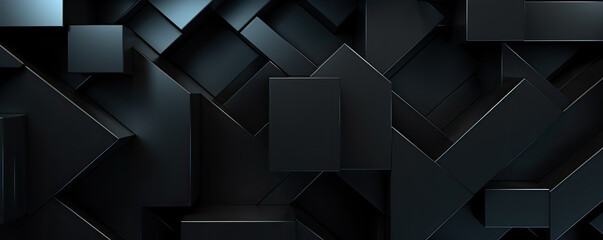 Black geometric abstract with shine lines.