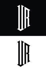 UR initial  monogram letter logo