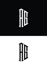 AG  initial  monogram letter logo