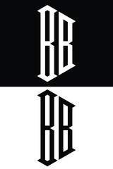 BB initial  monogram letter logo