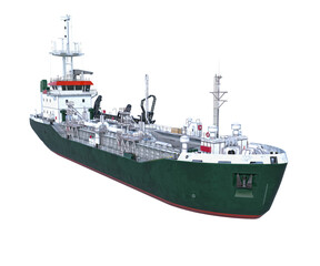 Hopper dredger. Isolated on white. 3d-rendering © La Nataly