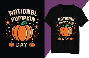 National Pumpkin Day T Shirt Design