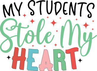 Teacher Christmas Svg Design