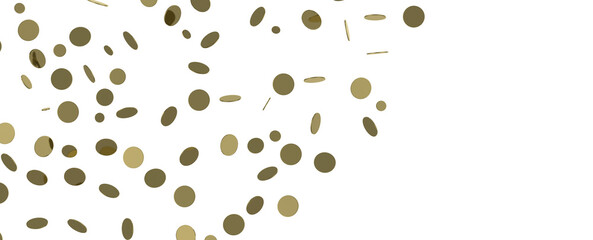 Shimmering Bliss: Mesmeric 3D Illustration Depicting Glistening Gold Confetti