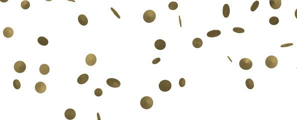 Shimmering Bliss: Mesmeric 3D Illustration Depicting Glistening Gold Confetti