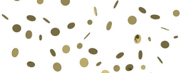 Shimmering Bliss: Mesmeric 3D Illustration Depicting Glistening Gold Confetti