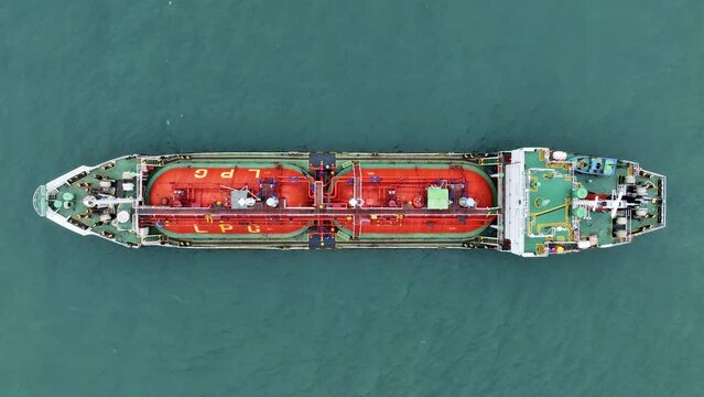 LPG Tanker Ship. Oil Crude Gas Tanker Ship, Tanker offshore mooring at Ocean Bay Petroleum Chemical export import transportation and logistics