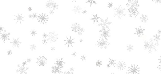 Snowflake Cascade: Mesmerizing 3D Illustration Depicting Descending Christmas Snowflakes - obrazy, fototapety, plakaty