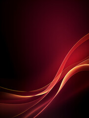 Dark purple abstract background with gradient smooth golden waves