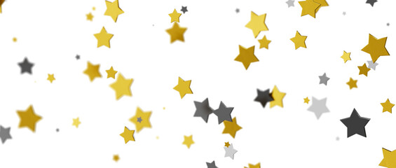 XMAS Stars - stars background, sparkle lights confetti falling. magic shining Flying christmas stars on night