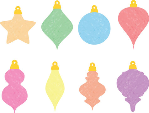 set of Christmas decorations vector image