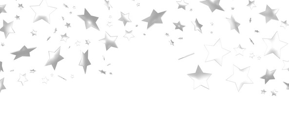 Silver star of confetti.