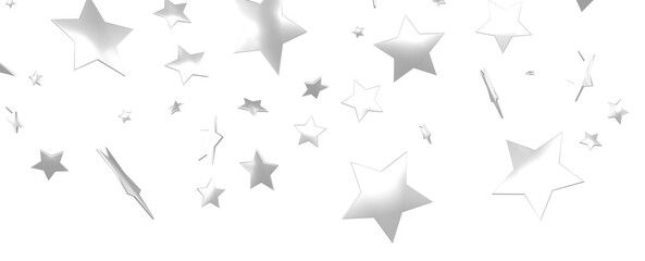 Obraz premium Silver star of confetti.