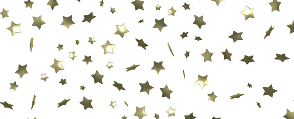 Naklejka premium Galactic Christmas Descent: Enthralling 3D Illustration of Falling Holiday Stars from the Cosmos