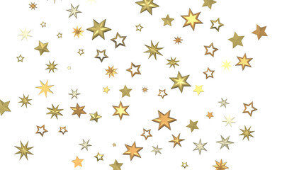 Fototapeta na wymiar golden stars - 3d