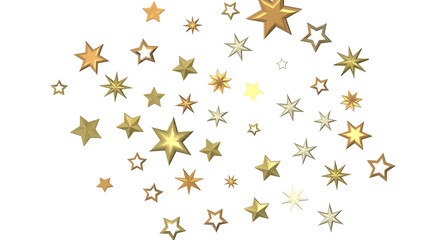 Celestial Christmas Symphony: Enthralling 3D Illustration of Falling Holiday Starbursts