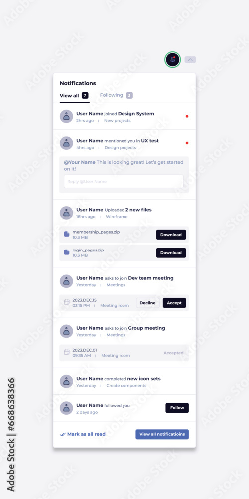 Wall mural platform website homepage mobile dropdown menu ui design