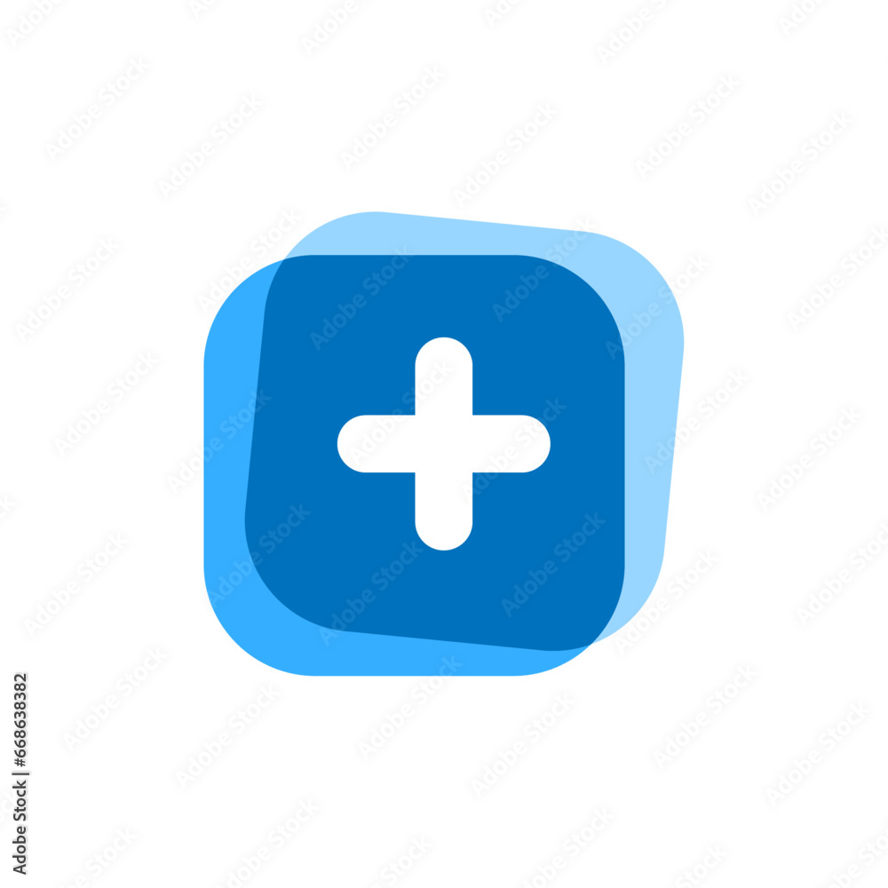 Poster add button flat design vector icon. simple and modern style