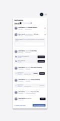 Platform website homepage mobile dropdown menu UI design