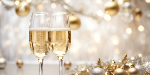 Christmas champagne glasses