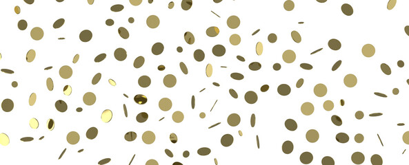 Dazzling Delight: Mesmerizing 3D Illustration of Glittering Gold Confetti
