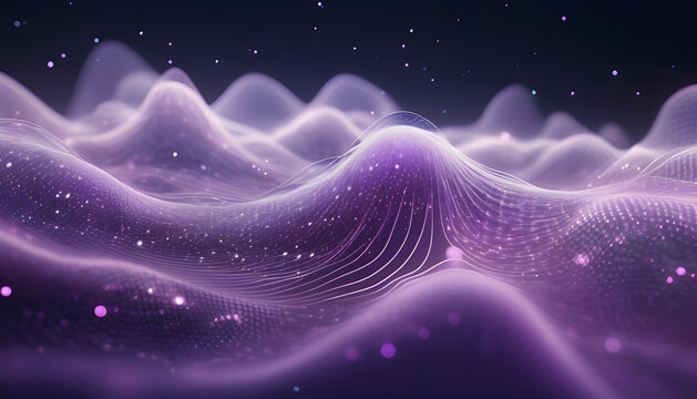 Abstract Purple Wave Computer Generated Image