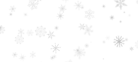 Frosty Snowfall: Mesmeric 3D Illustration Depicting Descending Holiday Snowflakes