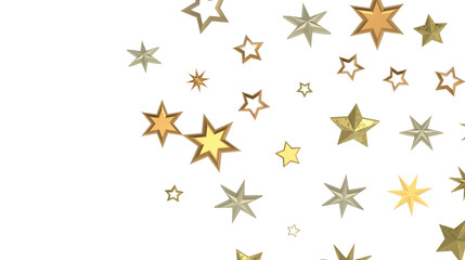 XMAS Stars - A gray whirlwind of golden snowflakes and stars. New