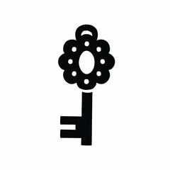 Obraz premium Key silhouette black, vector illustration eps10