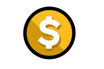 Obraz premium This icon represents a dollar symbol designed in a flat style.Generative AI