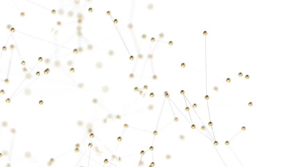 Molecular background with DNA. Network with connecting dots and lines.