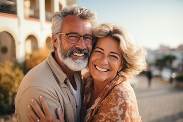 Obraz premium Happy adult couple, Valentines Day. AI Generated.